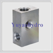 Aço Inoxidável Rectangle Junction Block Flanges